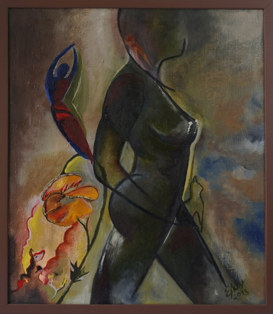 Atsidavimas, 2013 m. aliejiniai dažai, drobė 50 x 60 cm.